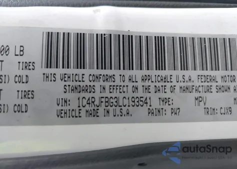 2020 Jeep Grand Cherokee Limited 4X4 из США, поврежденный, VIN 1C4RJFBG3LC193541